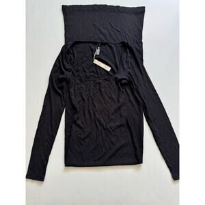 Skims Soft Lounge Long Sleeve Dress - ONYX Black Medium